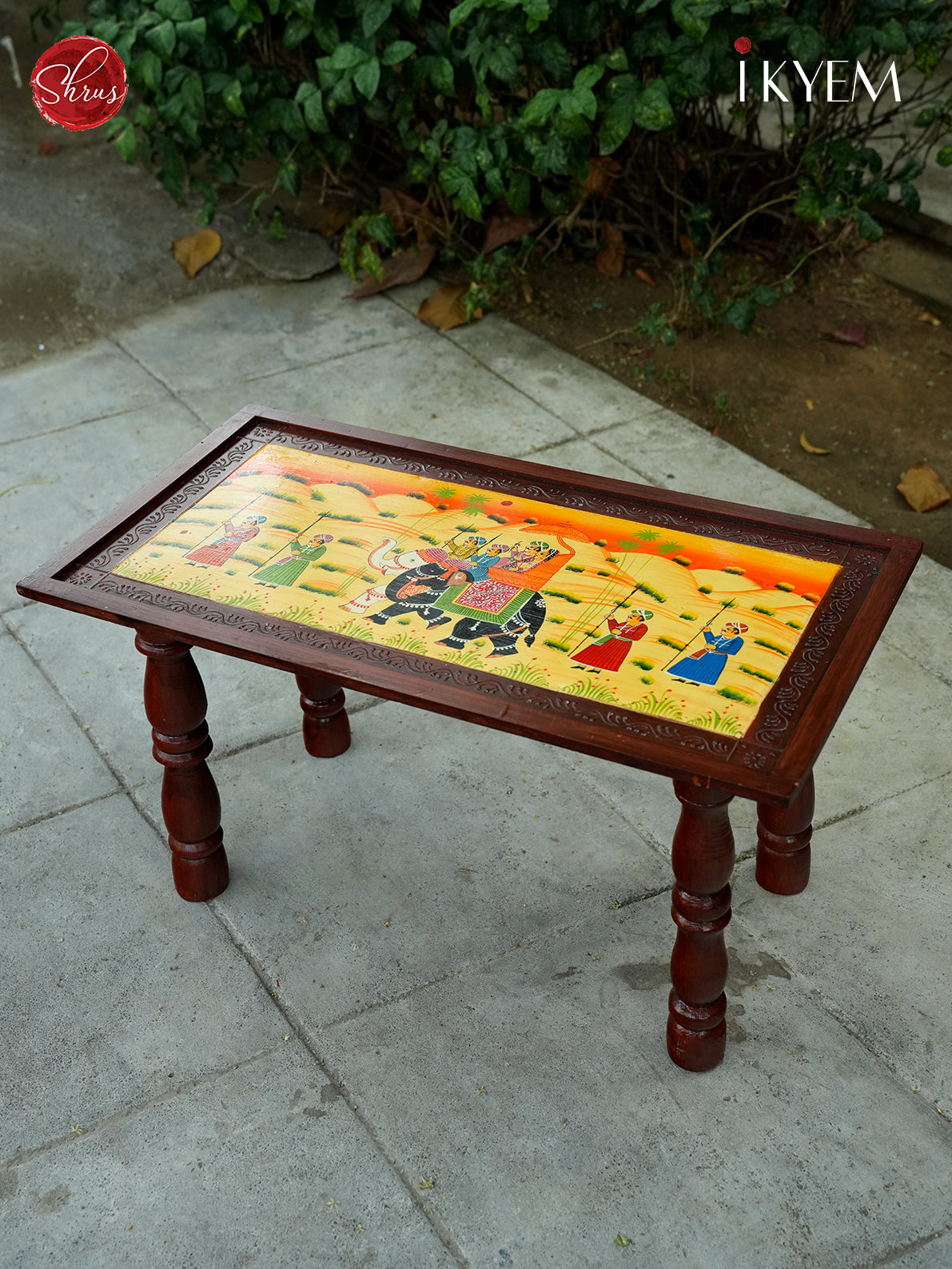 Hand painted Wooden Tea Table