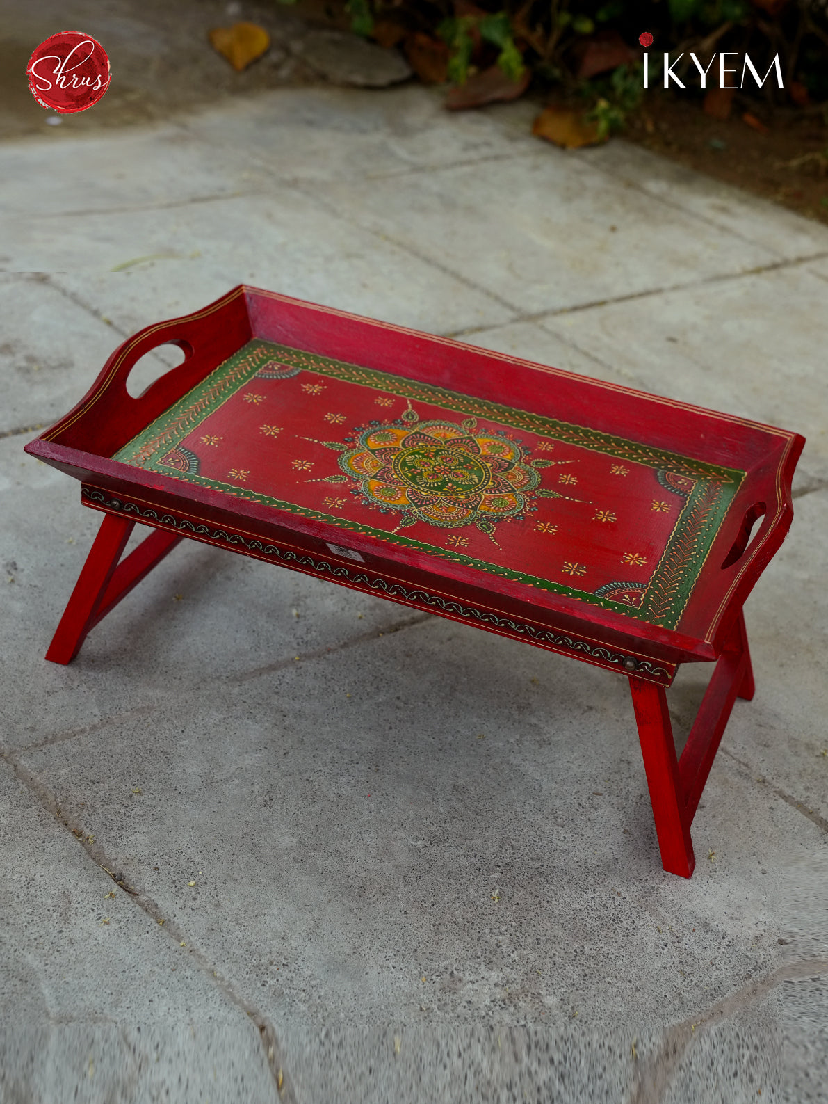 Decorative Hand painted Tea Table (Jungle Wood)