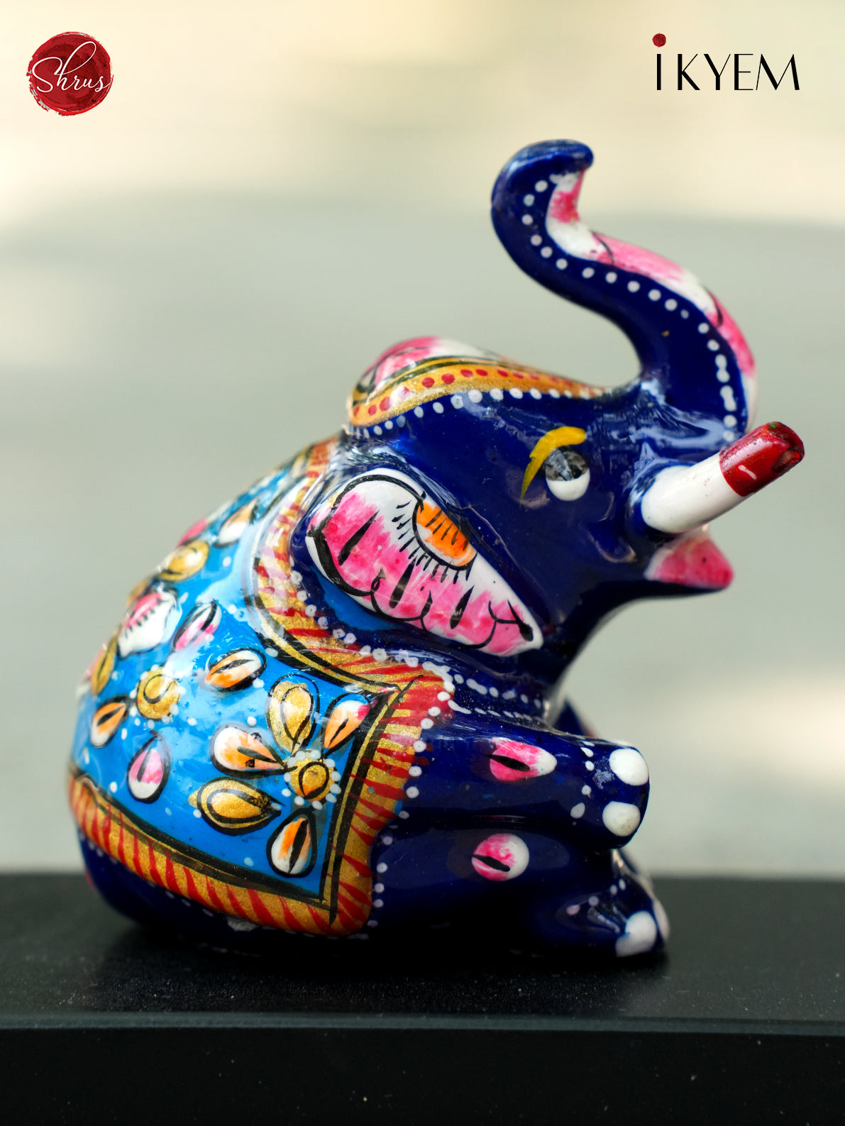 Ganesha with Elephant Ceramic doll