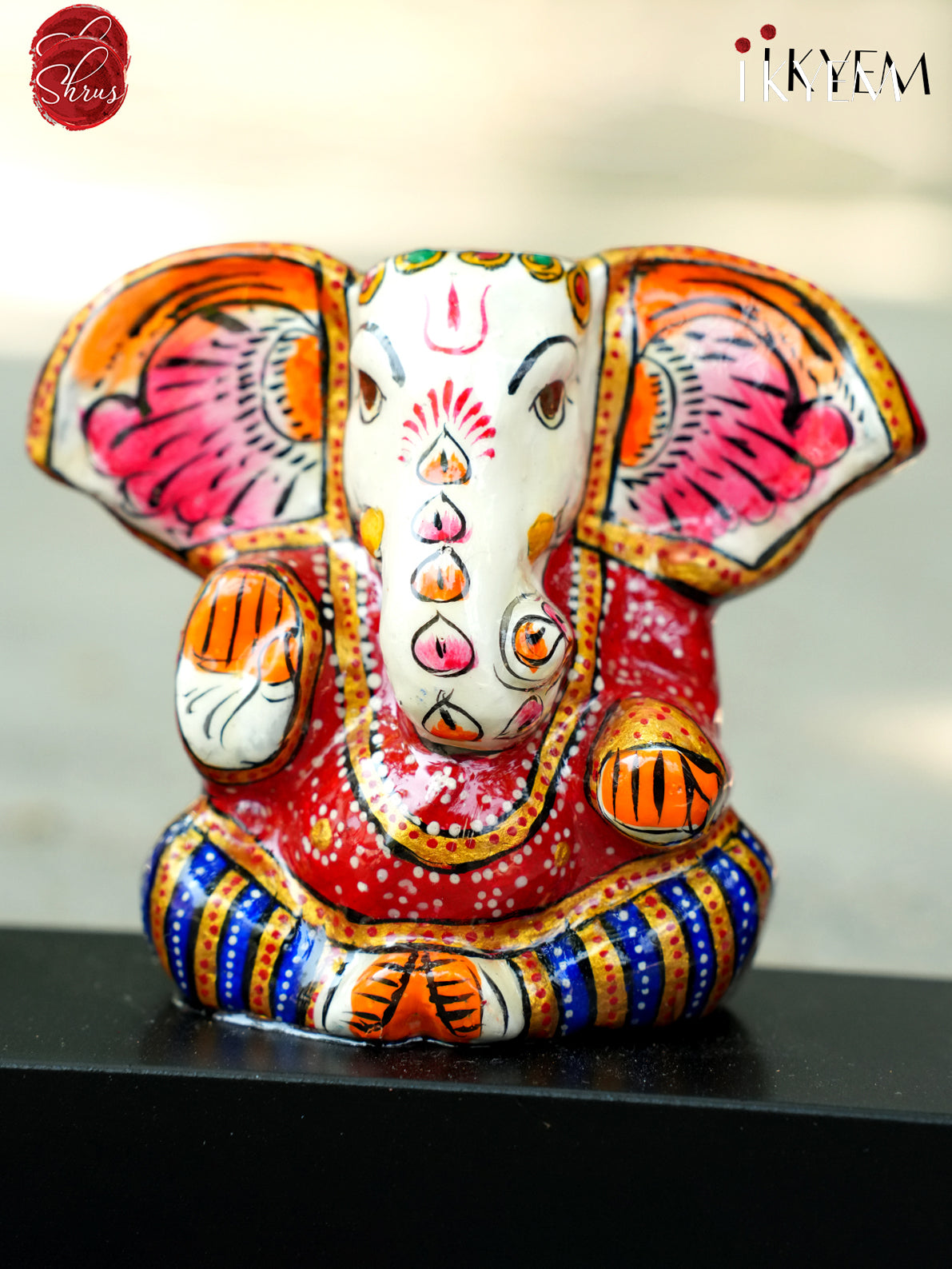 Ganesha with Elephant Ceramic doll