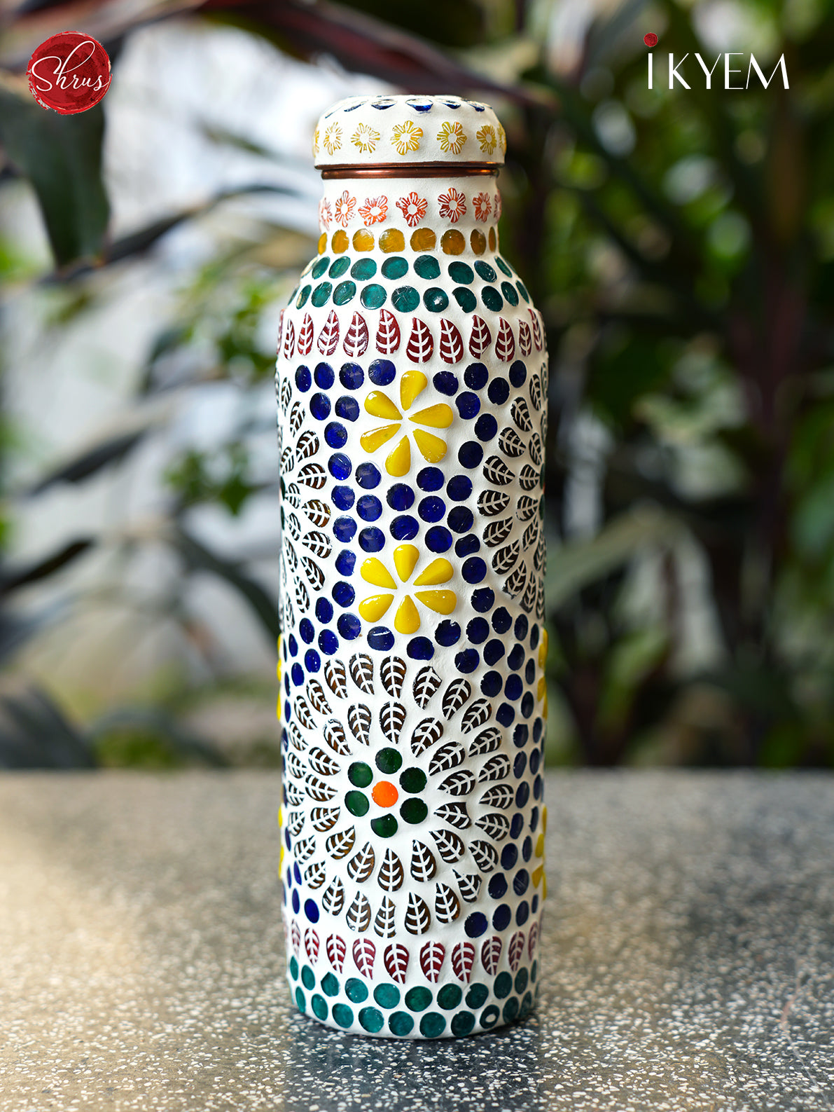 Hand Painted Copper water Bottle