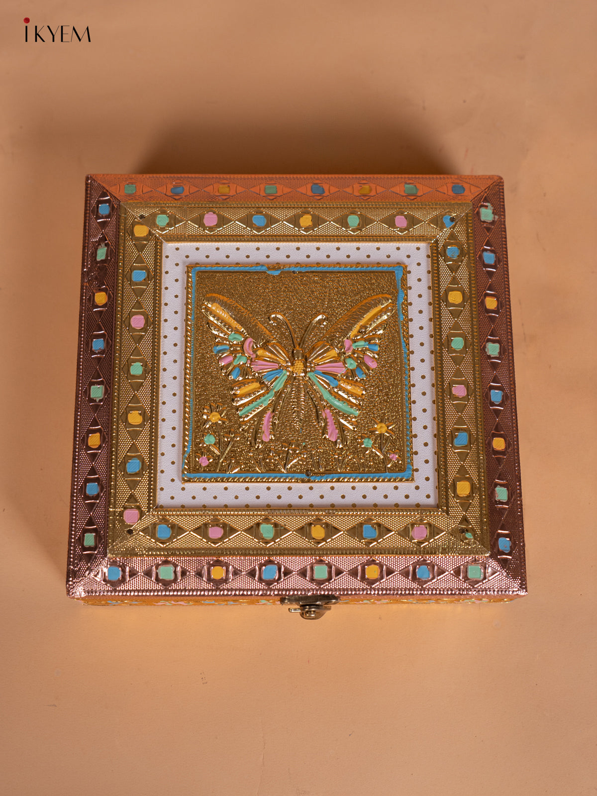 8 Inch Butterfly Design Printed Dry fruit Storage Box 