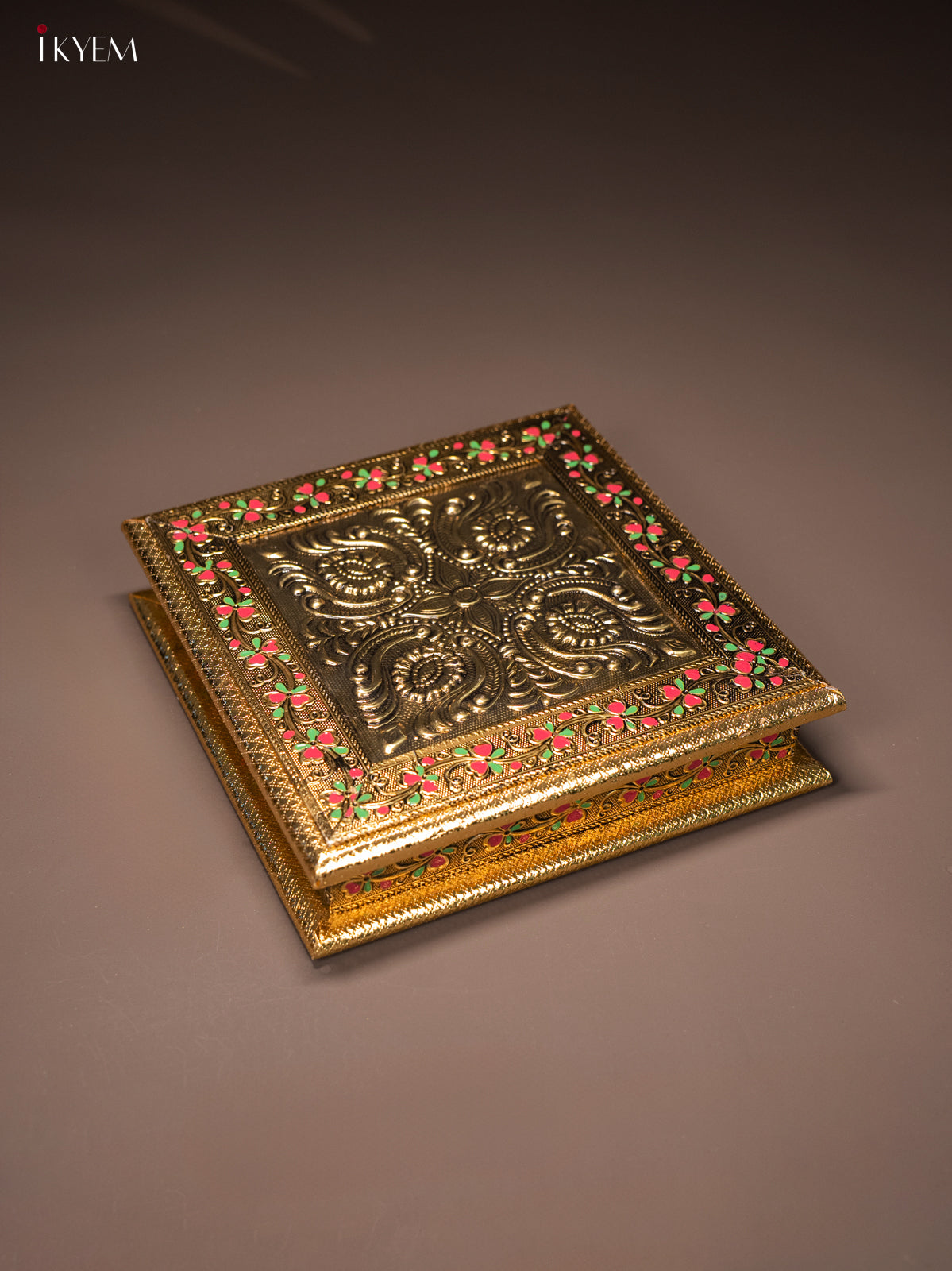 8 Inch Floral Design Printed Dry Fruit Box with Four Compartments 