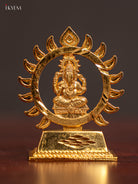 A 2.5 Inch Radiant Gold‑Plated Ganesha Idol 