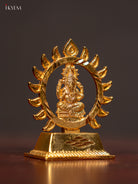A 2.5 Inch Radiant Gold‑Plated Ganesha Idol 1