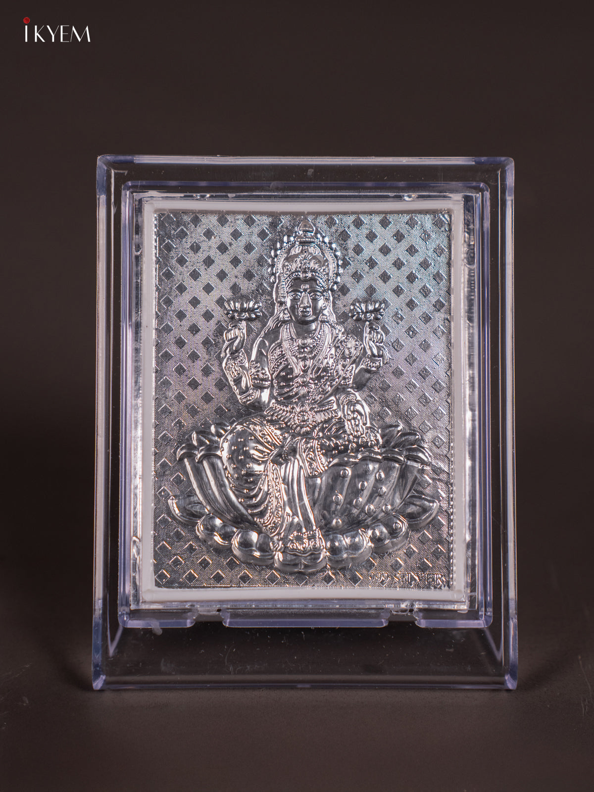 Adorable German Silver 4 Inch Lakshmi Photo Frame with Stand 