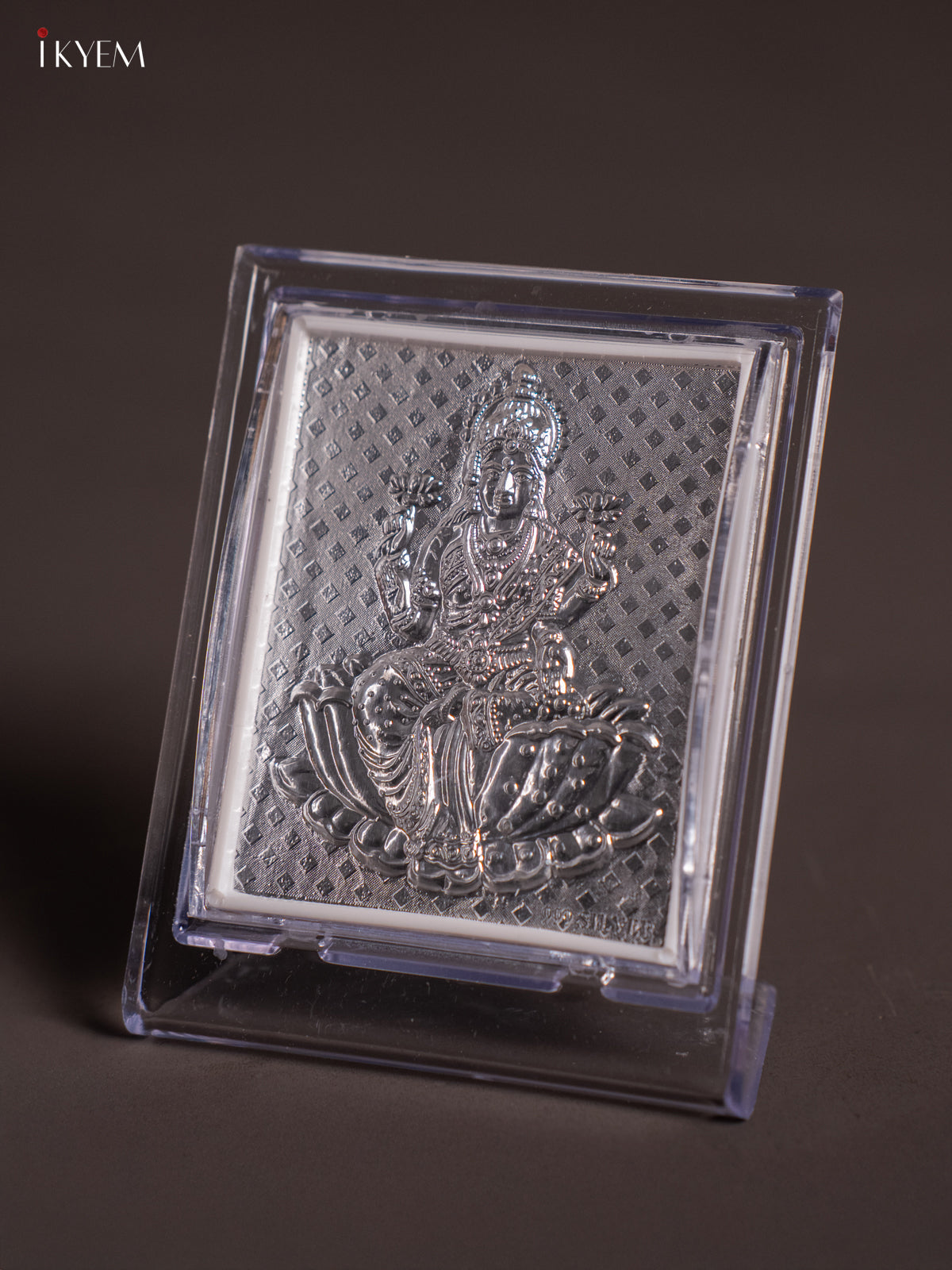 Adorable German Silver 4 Inch Lakshmi Photo Frame with Stand 1