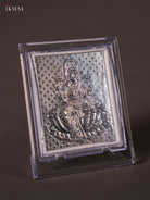 Adorable German Silver 4 Inch Lakshmi Photo Frame with Stand 2