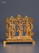 Antique Gold Plated 4 Inch Ram Dharbar Idol