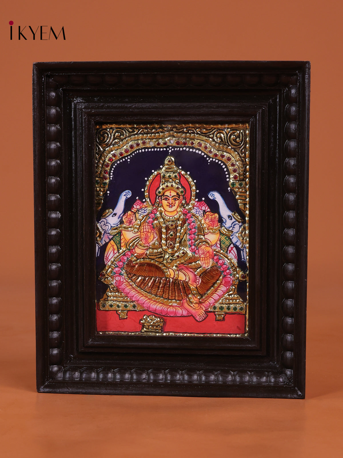 Artistic Goddess Gajalakshmi Tanjore Painting