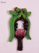 Artistic Hand Carved Twin Parrot Wooden Wall Frame 2