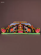 Artistic Hand Painted Goddess Gajalakshmi Wooden Panel 