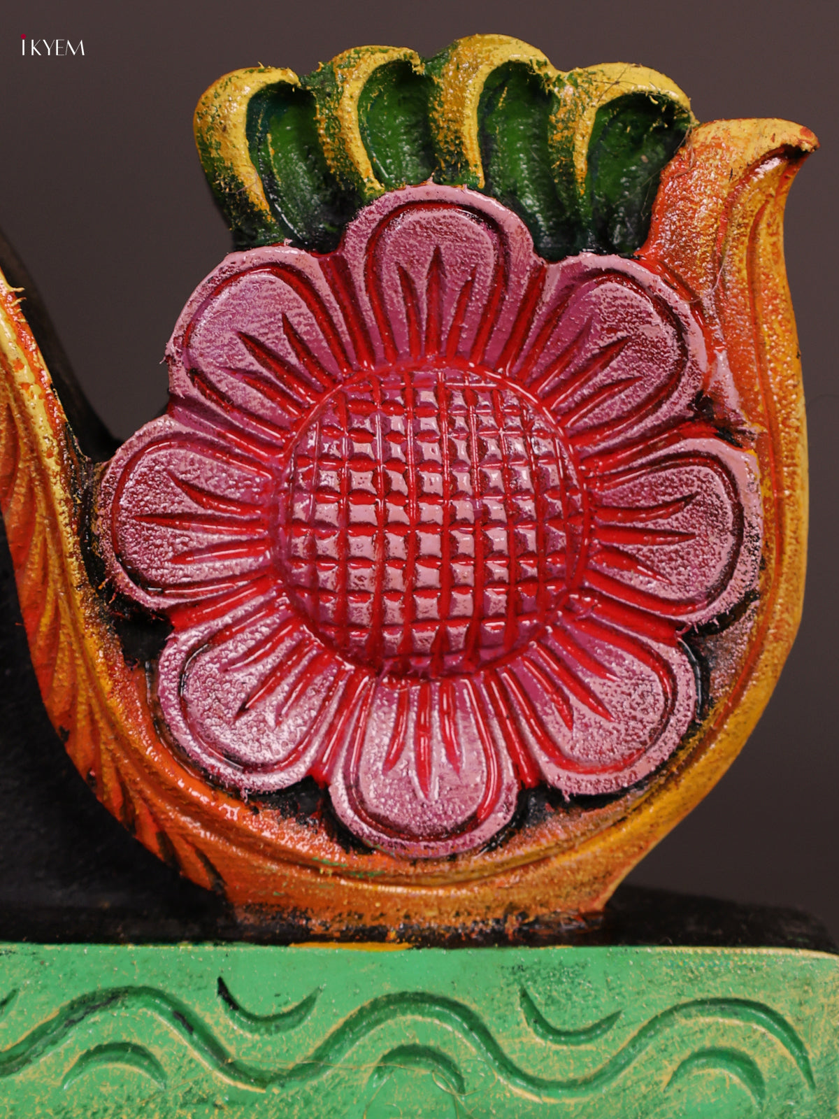 Artistic Hand Painted Goddess Gajalakshmi Wooden Panel 5