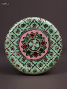Artistic Pista Green Meenakari Steel Box 2