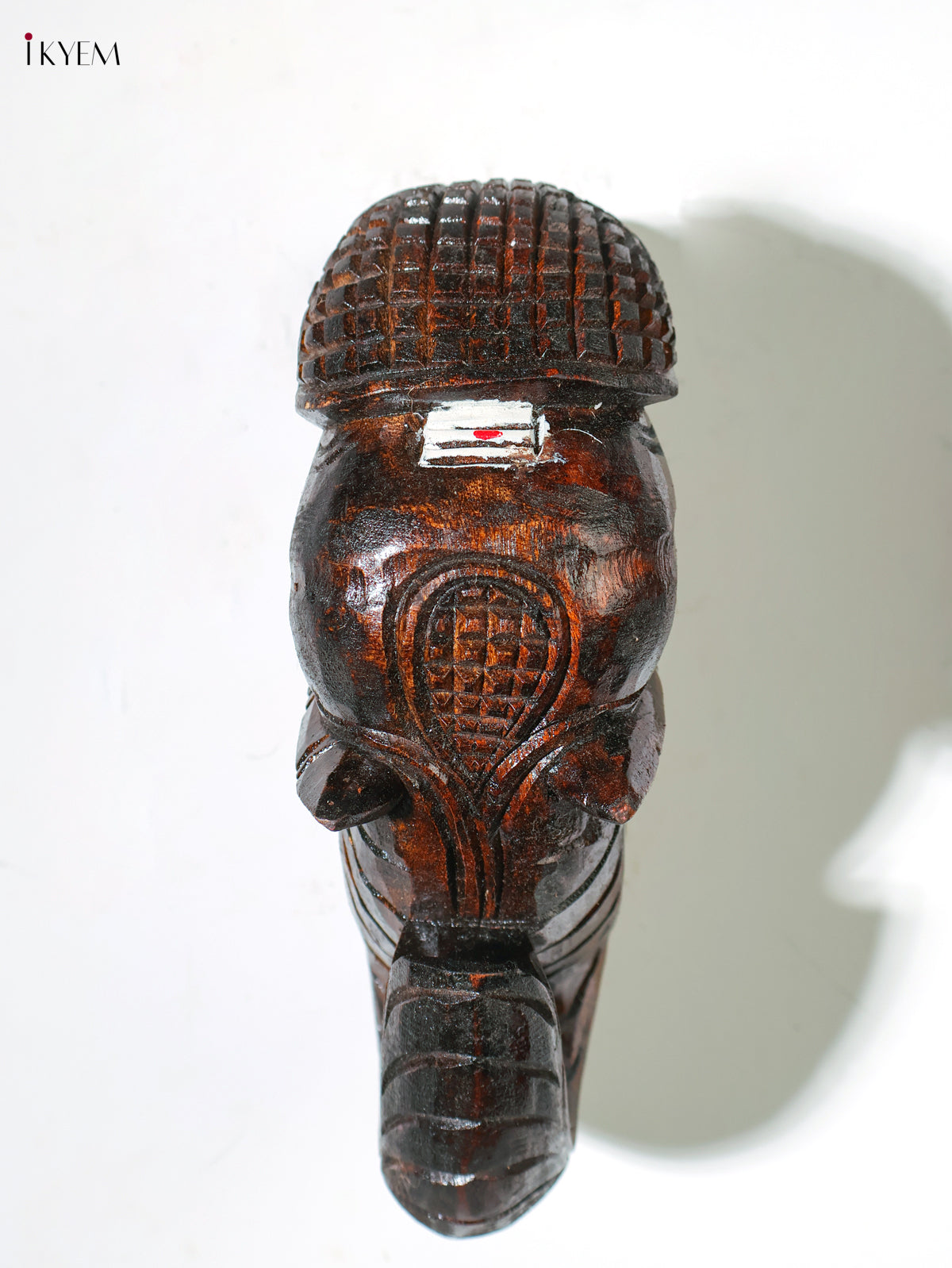 Artistic Wooden Hand Carved Elephant Head Wall Bracket Set 3