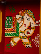 Artistically Hand-Painted Elephant Square Wooden Tray 2