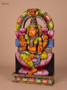Auspicious Handcrafted Goddess Lakshmi Wooden Statue 1