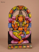 Auspicious Handcrafted Goddess Lakshmi Wooden Statue 2