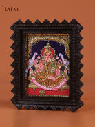 Authentic GajaLakshmi Tanjore Painting In Chettinad Frame 2
