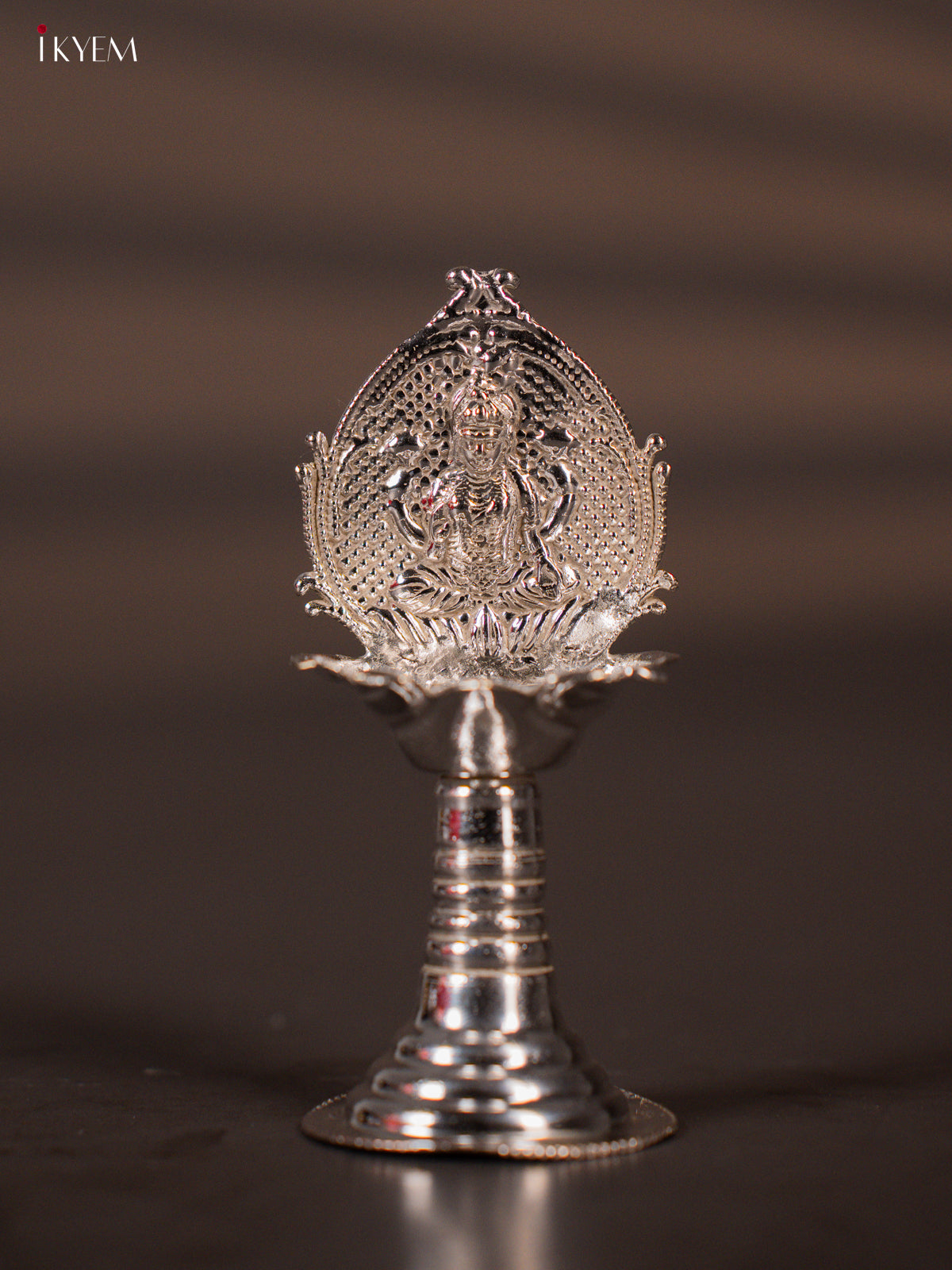 Beautiful German Silver Goddess Lakshmi Oil Lamp