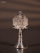 Beautiful German Silver Goddess Lakshmi Oil Lamp