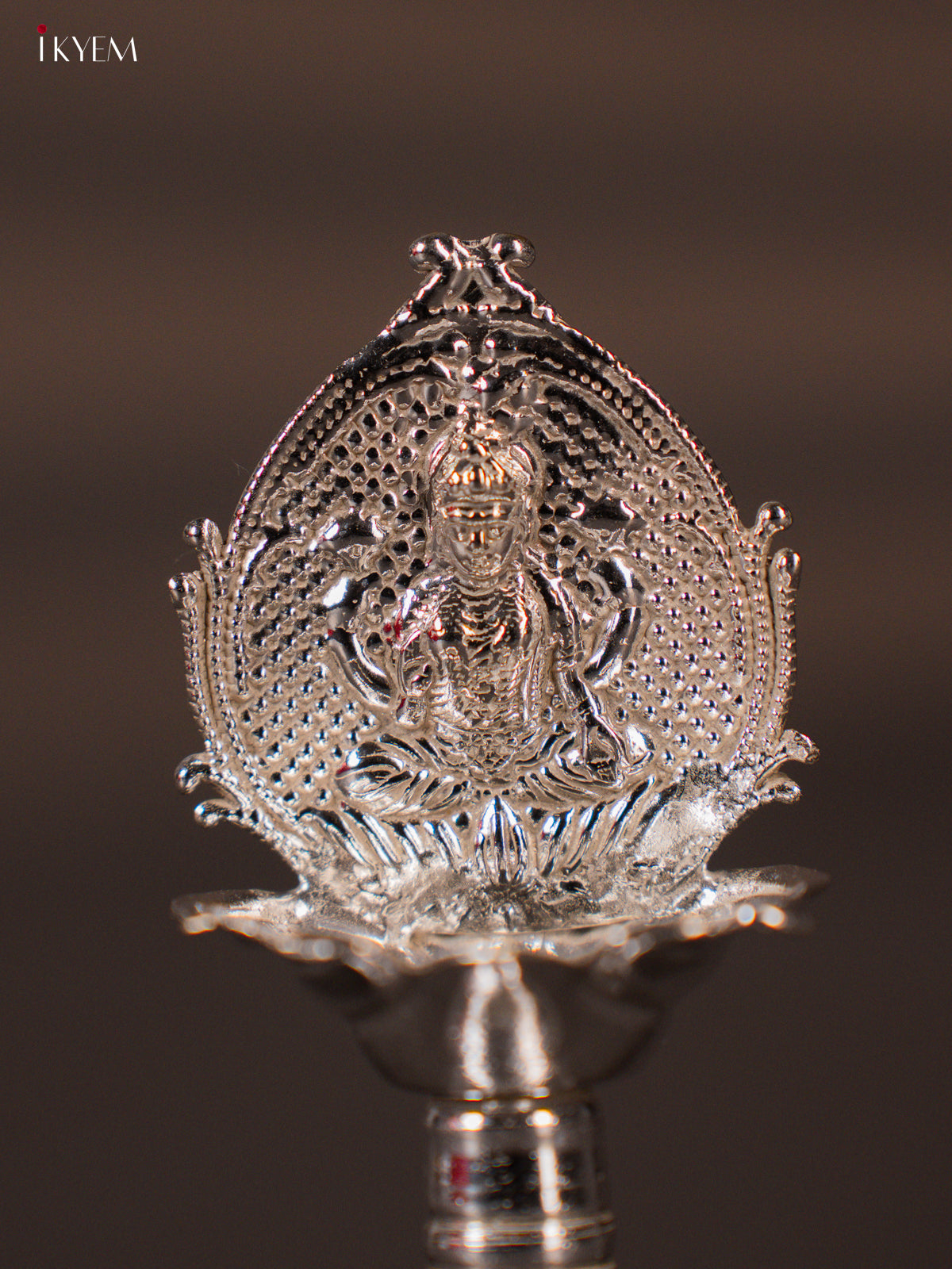 Beautiful German Silver Goddess Lakshmi Oil Lamp 1