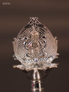 Beautiful German Silver Goddess Lakshmi Oil Lamp 1