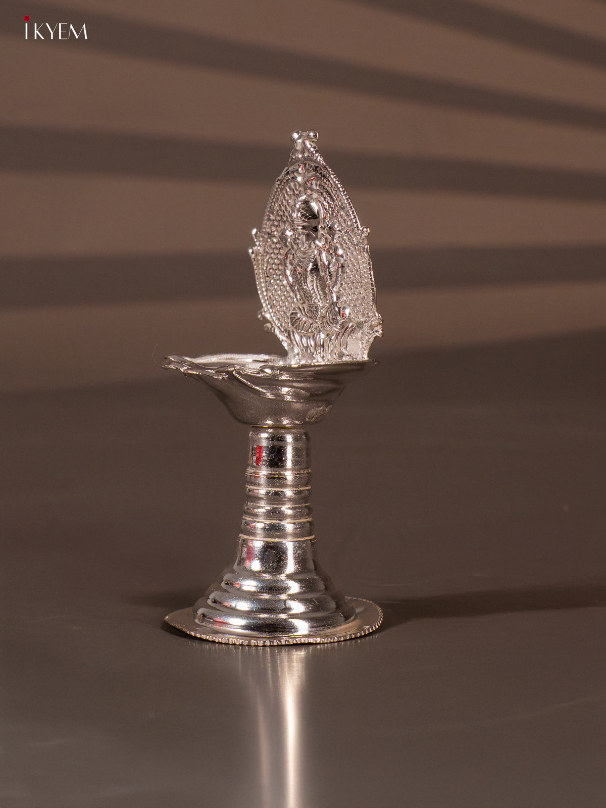 Beautiful German Silver Goddess Lakshmi Oil Lamp 2