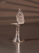Beautiful German Silver Goddess Lakshmi Oil Lamp 2