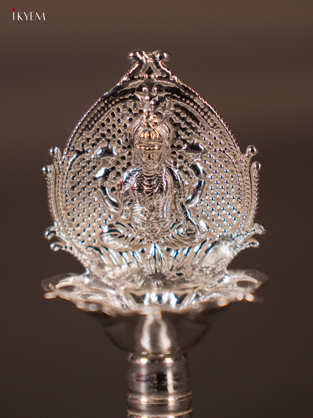 Beautiful German Silver Goddess Lakshmi Oil Lamp 3