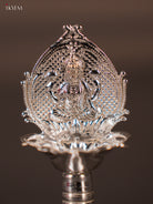 Beautiful German Silver Goddess Lakshmi Oil Lamp 3