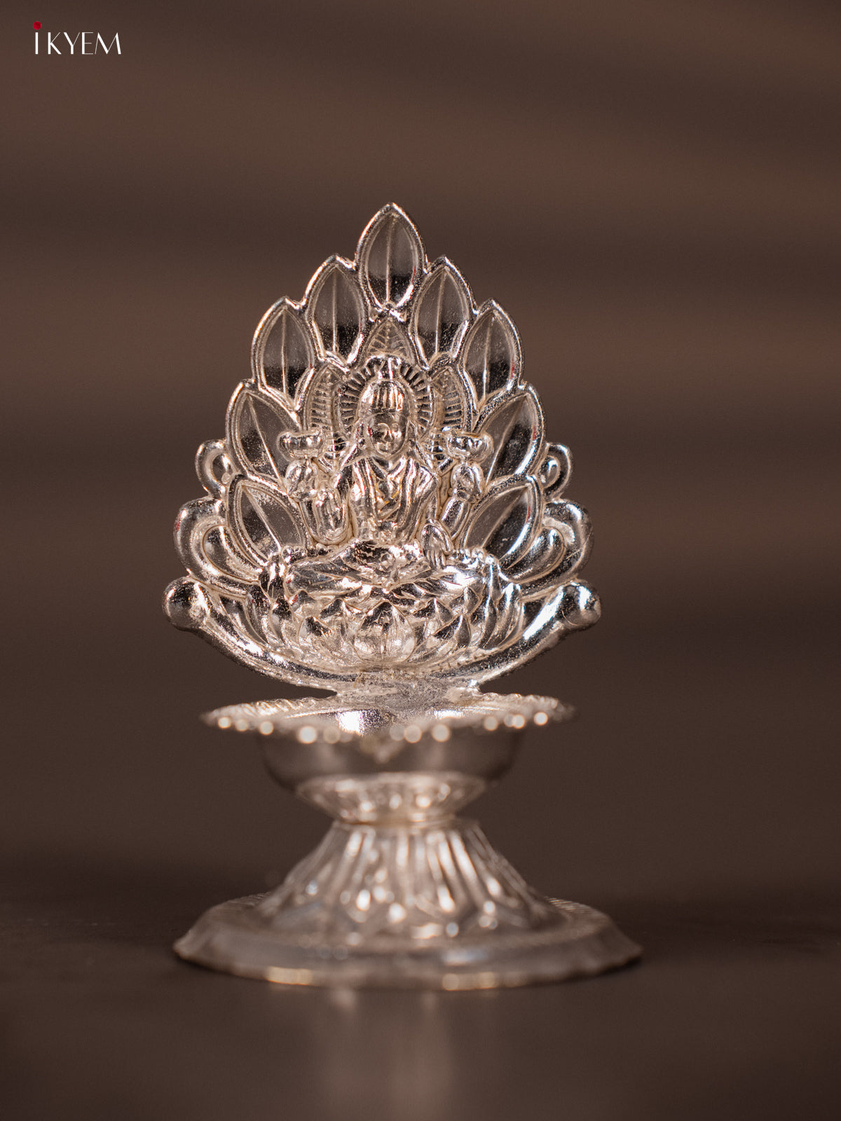 Beautiful German Silver Small Goddess Lakshmi Vilakku