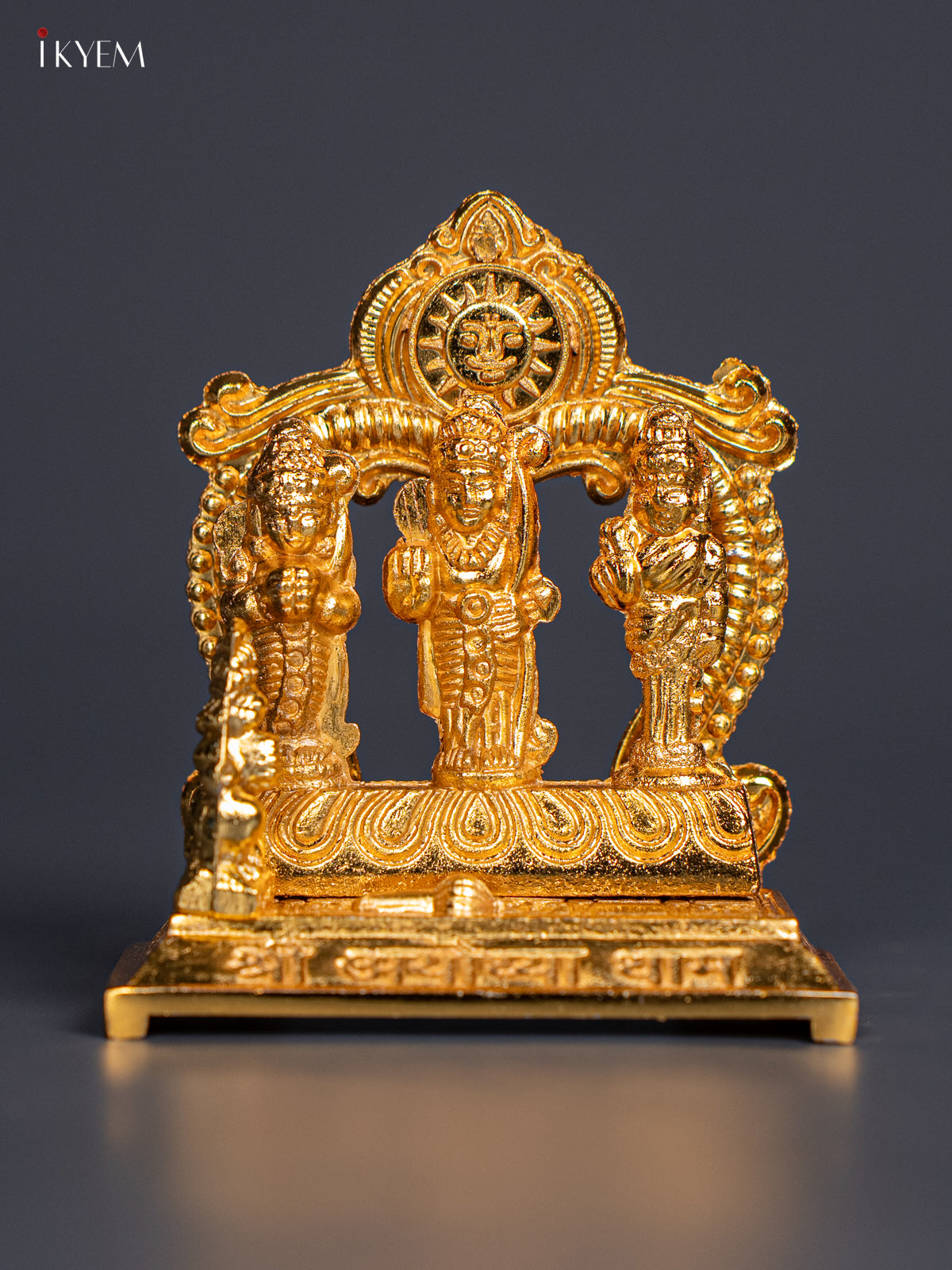 Beautiful Gold Plated 3.5 Inch Ram Dharbar Idol