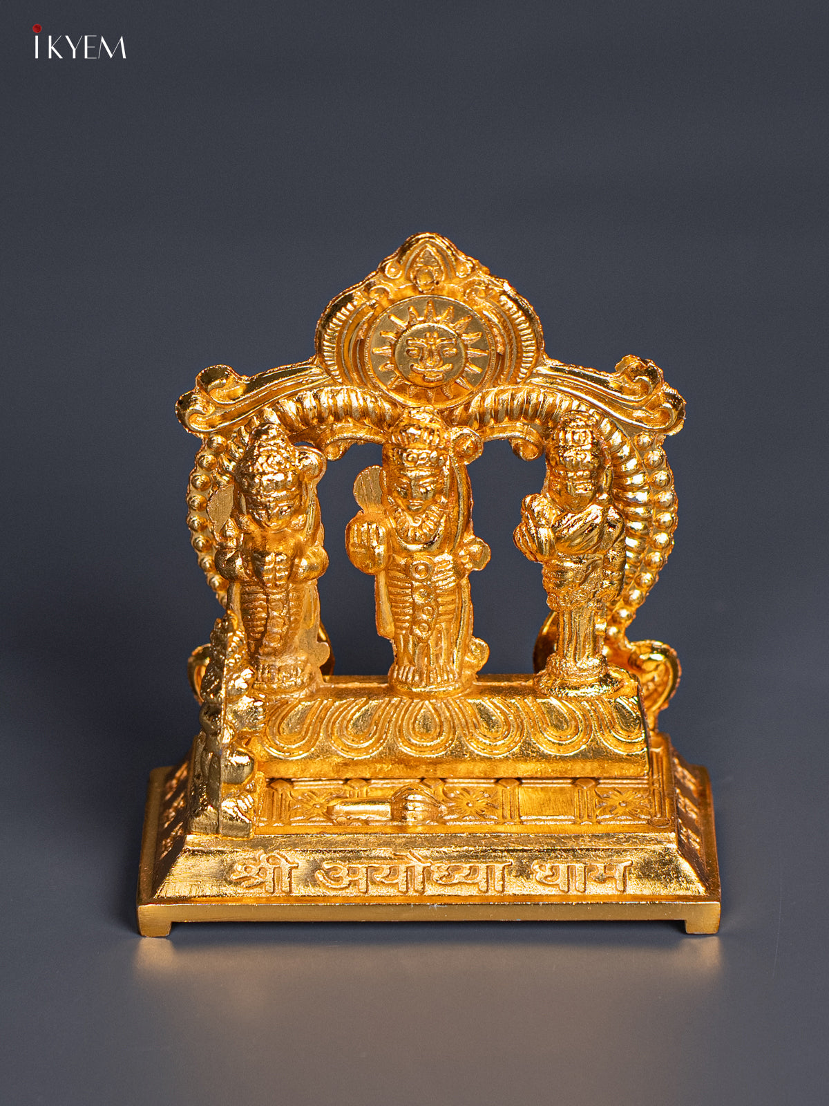 Beautiful Gold Plated 3.5 Inch Ram Dharbar Idol 3