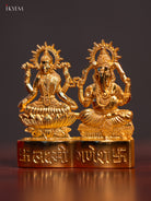 Beautiful Gold Plated Lakshmi & Ganesha Idol 2