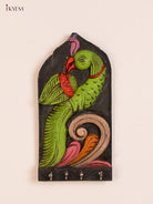Beautiful Hand-Painted Wooden Parrot Key-Hanger 