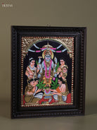 Beautiful Lord Satyanarayana Thanjavur Painting 1