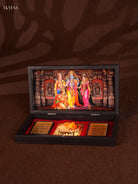 Beautiful Paduka Box With Ram Darbar Picture & Footprints 5