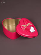 Beautiful Pink Heart Shaped Tin Box 1
