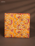 Beautiful Red Kalamkari Printed Red Korai Square Box 2