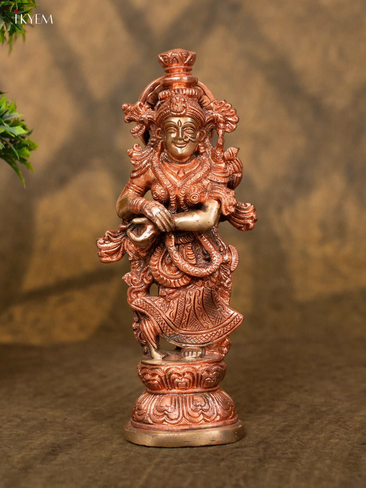 Mata Radha in Dual Tone (Brass & Copper) - Carved by master Artisans