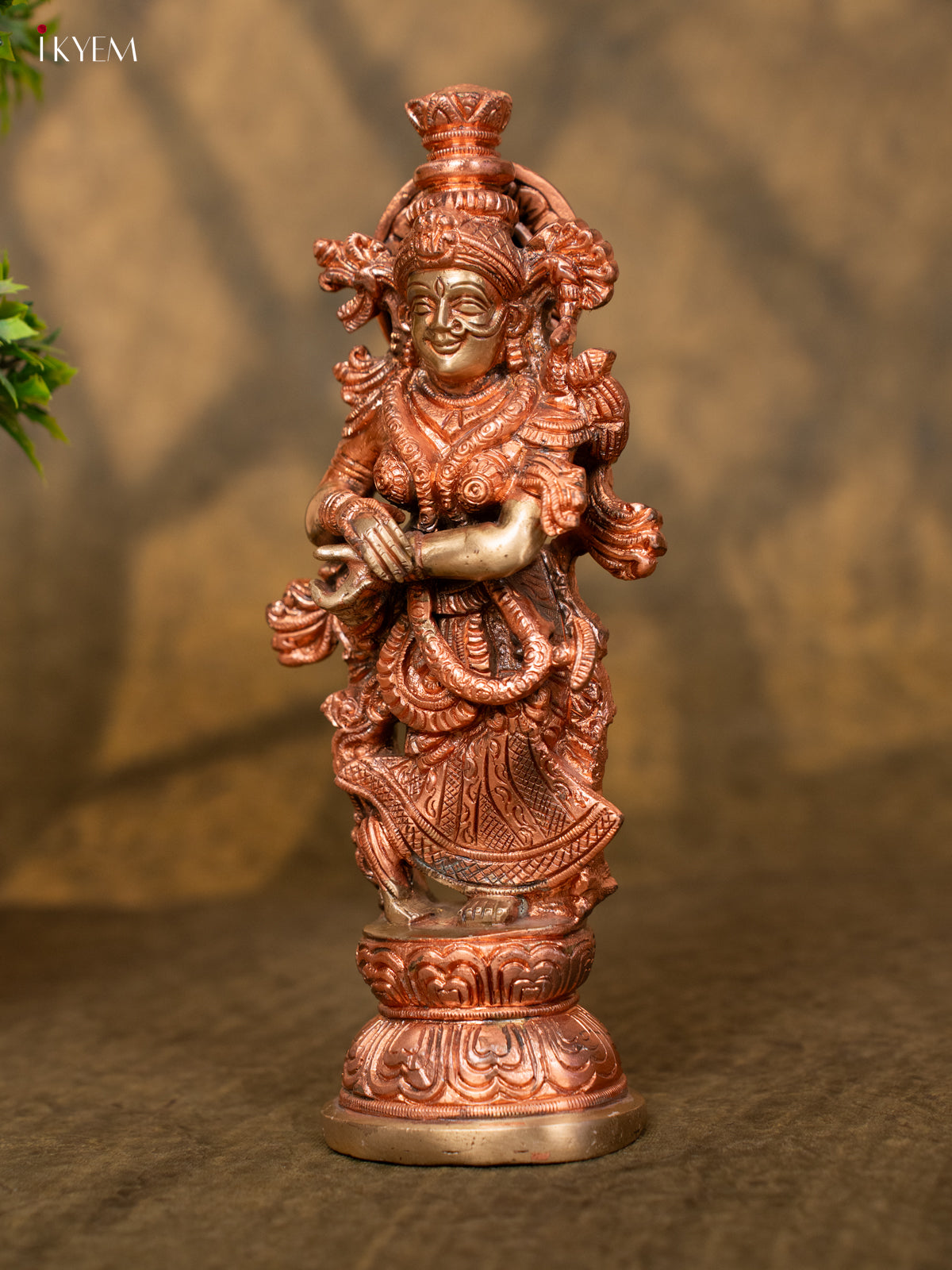 Mata Radha in Dual Tone (Brass & Copper) - Carved by master Artisans
