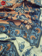 Peach And Cream-Jaipur Cotton Block Printed Double  Spread - Shop on ShrusEternity.com