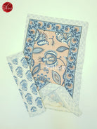 Peach And Cream-Jaipur Cotton Block Printed Double  Spread - Shop on ShrusEternity.com