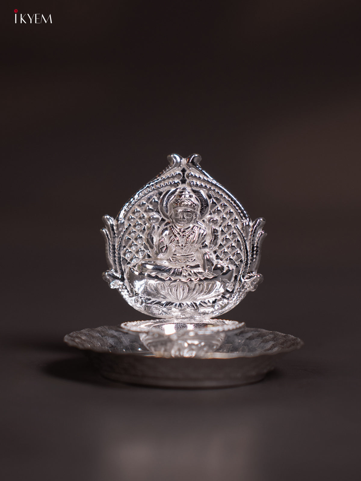 Charming German Silver Lakshmi Diya With A Small Plate
