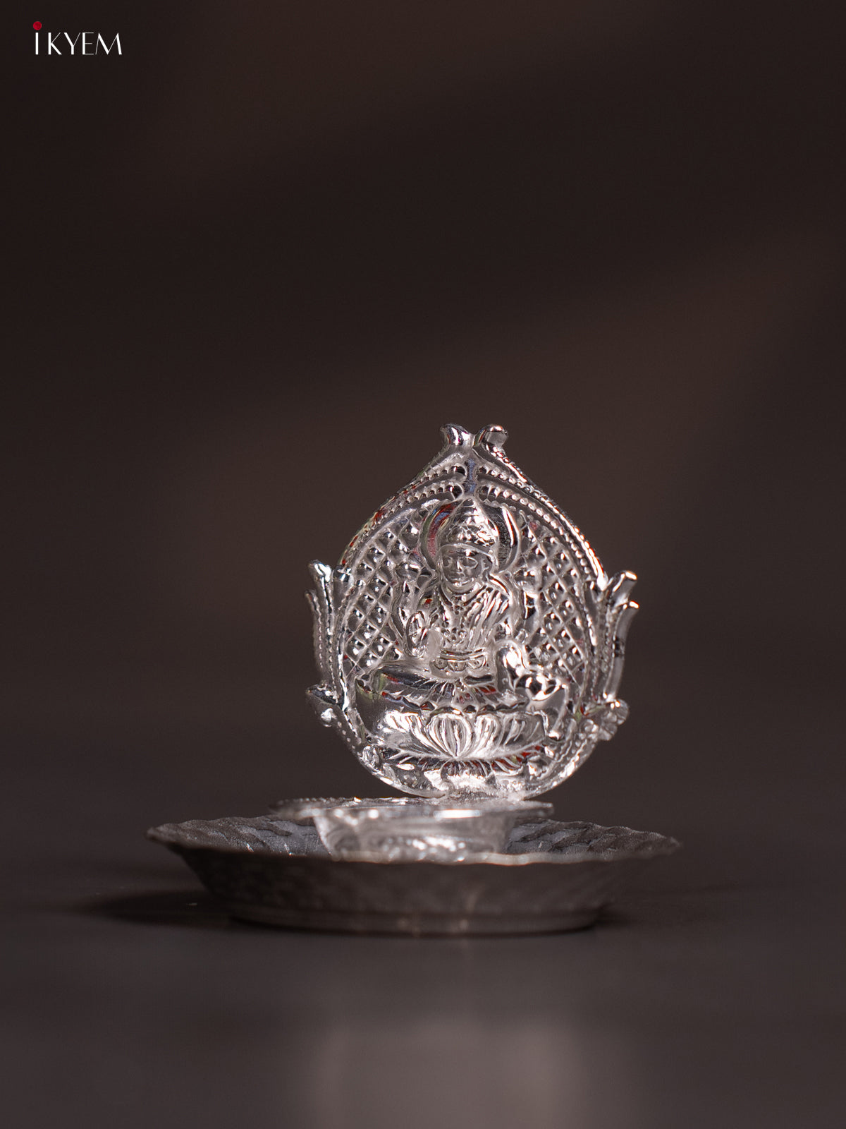 Charming German Silver Lakshmi Diya With A Small Plate 2
