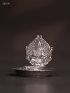 Charming German Silver Lakshmi Diya With A Small Plate 2
