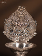 Charming German Silver Lamp With Goddess Lakshmi Print 1