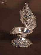 Charming German Silver Lamp With Goddess Lakshmi Print 2
