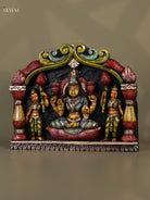 Charming Hand Carved Goddess Lakshmi Wooden Panel 3